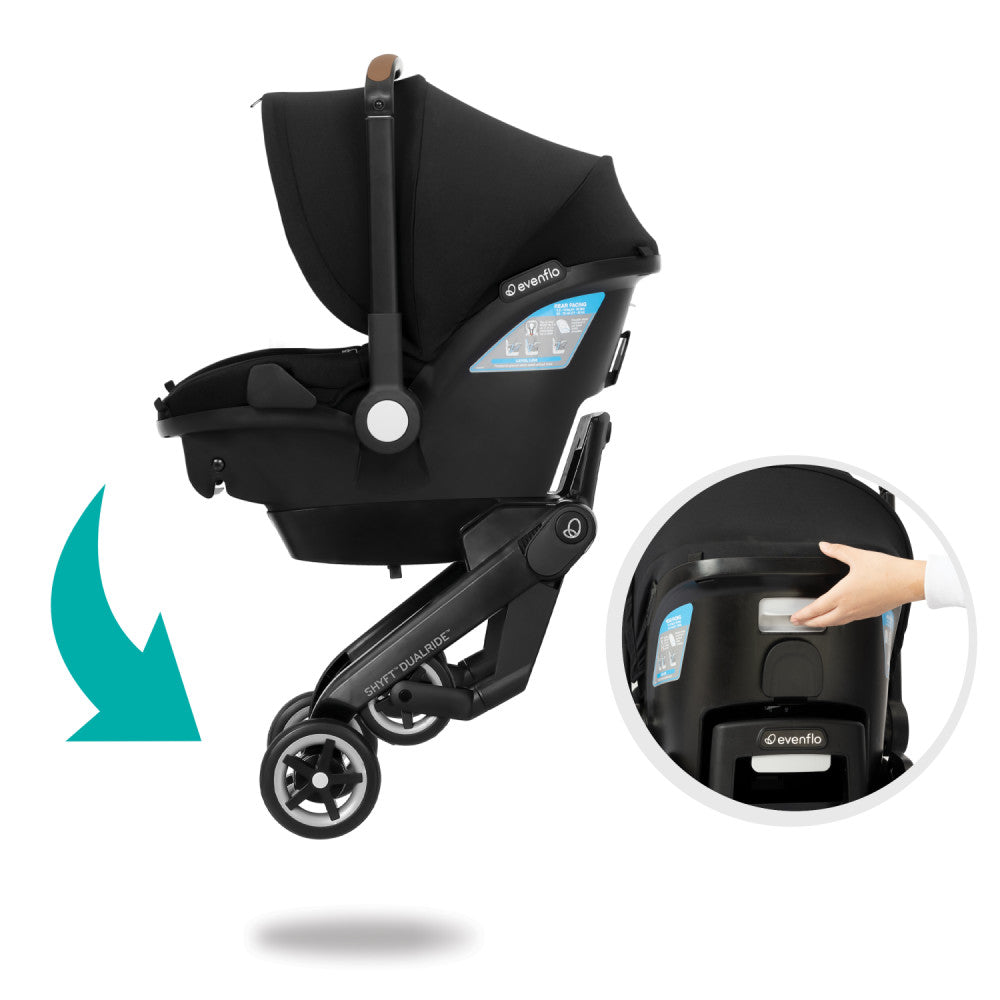 Shyft DualRide w/ Carryall Storage Infant Car Seat + Stroller