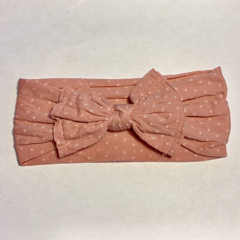 Sugar + Maple Baby Classic Dots Bow Headband - Rose