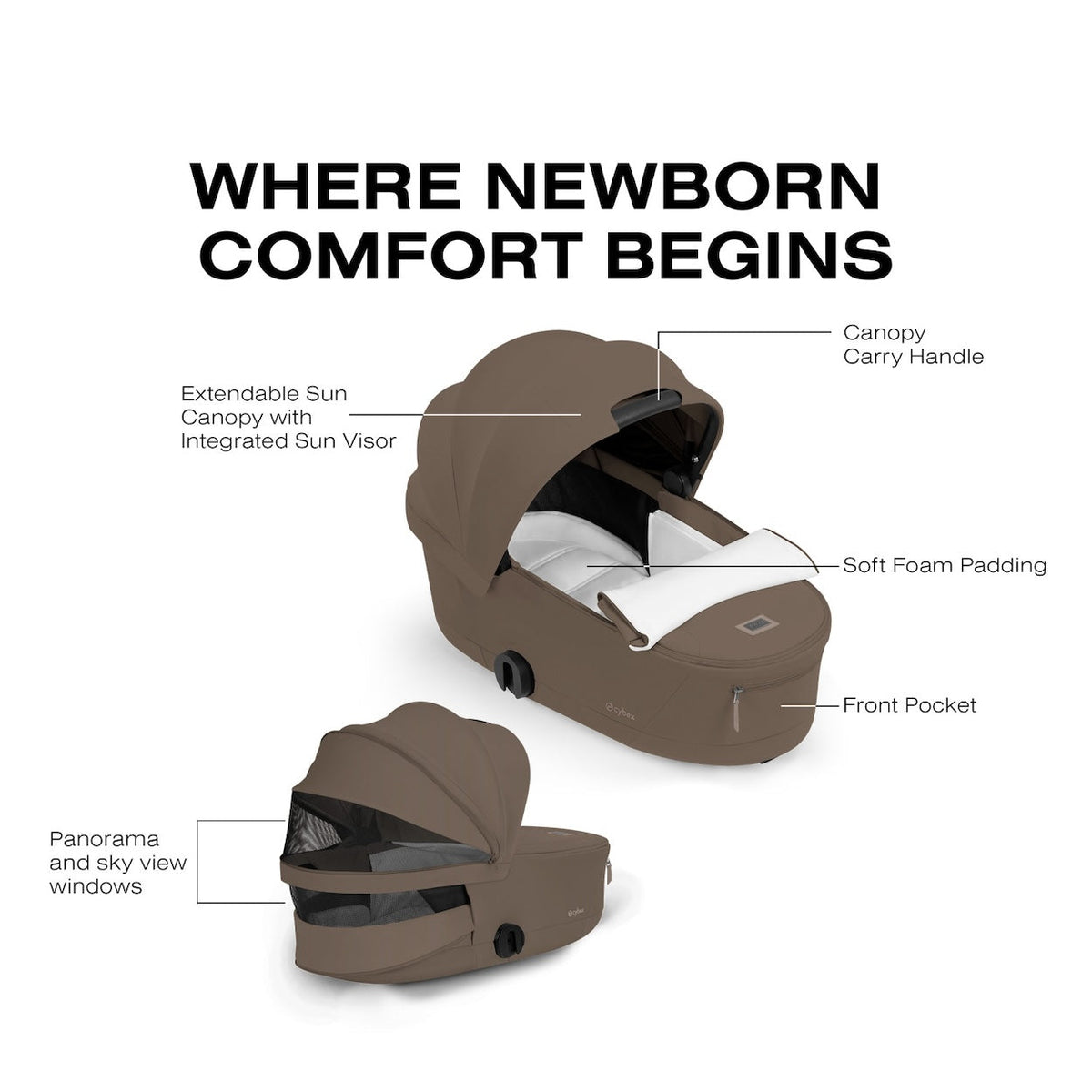 Foldable Lux Carry Cot for PRIAM / e-Priam
