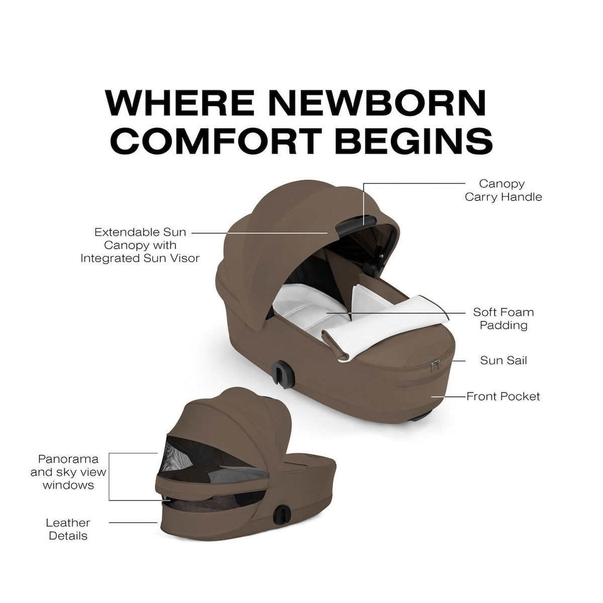 Foldable Lux Carry Cot for COYA / MIOS - Style Collection