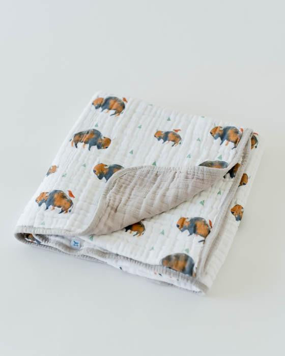 Cotton Muslin Quilt - Bison