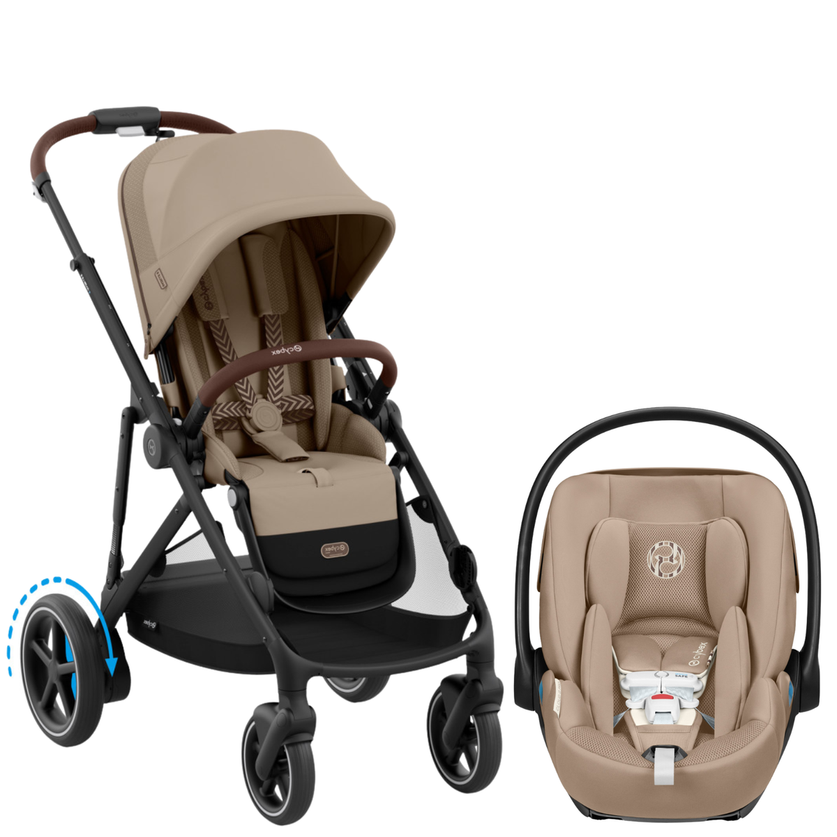 e-Gazelle S Stroller + Cloud G Pro Infant Car Seat Travel System