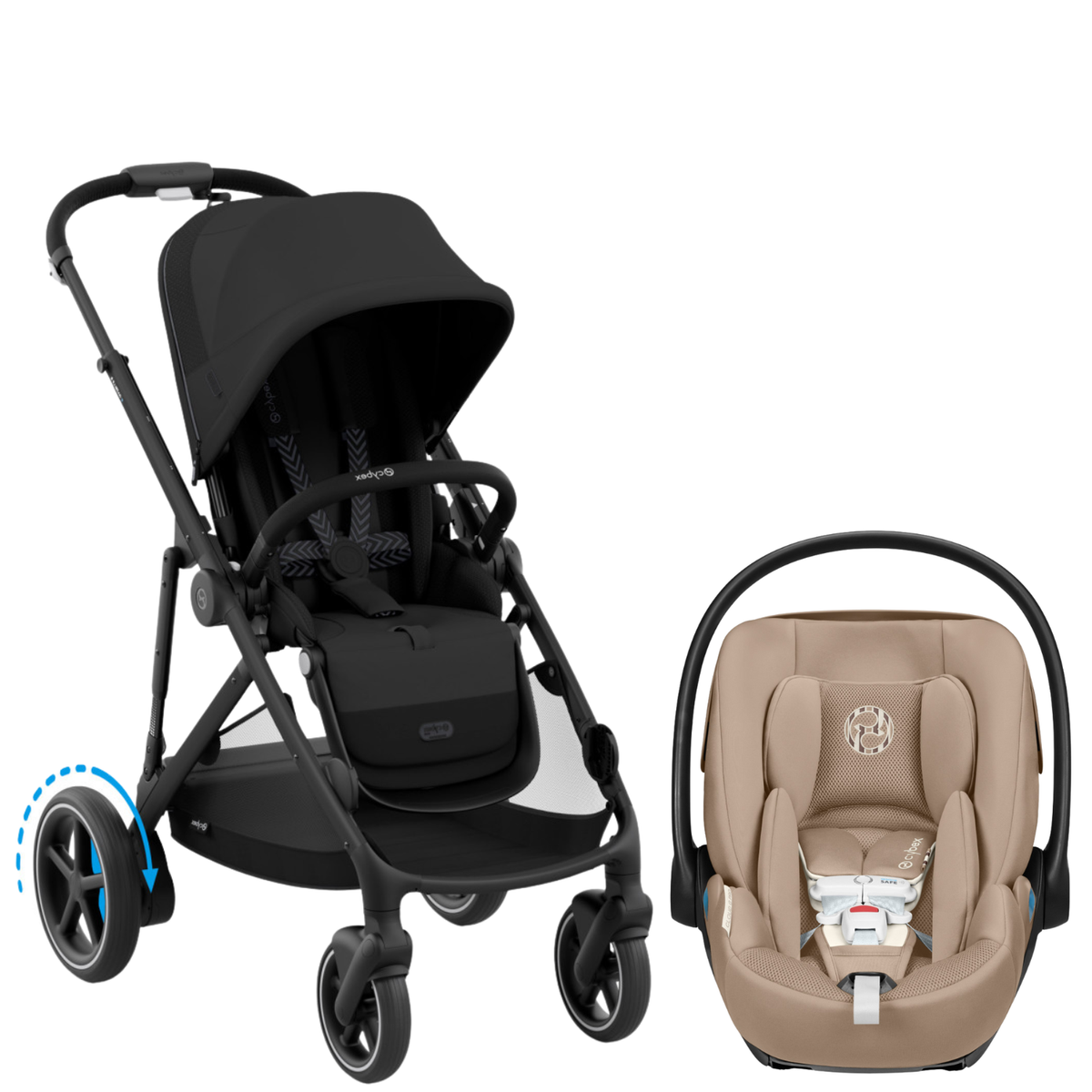 e-Gazelle S Stroller + Cloud G Pro Infant Car Seat Travel System