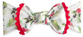 Trimmed Printed Knot Headband Holly Berry