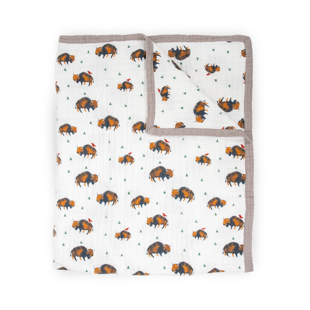 Cotton Muslin Quilted Throw Blanket