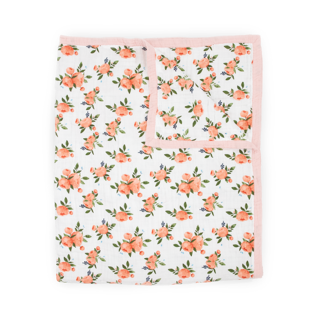 Cotton Muslin Quilted Throw Blanket