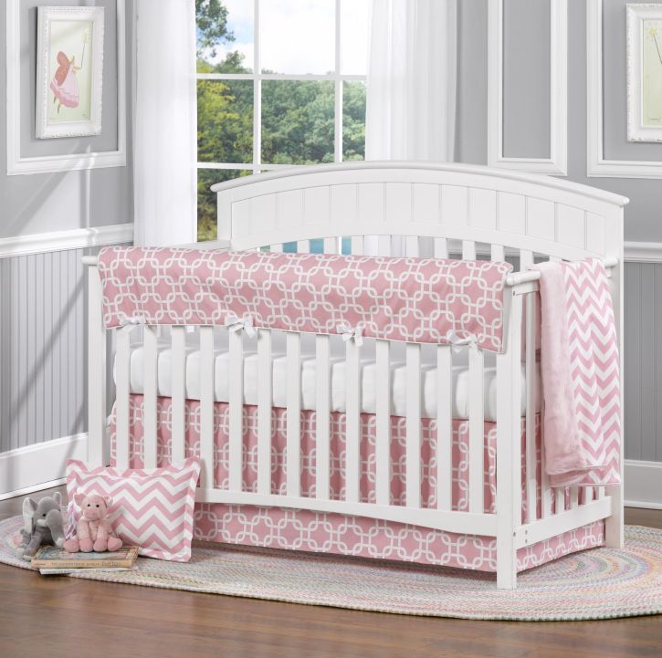 Liz & Roo Pink Metro 4 Piece Baby Bedding Set